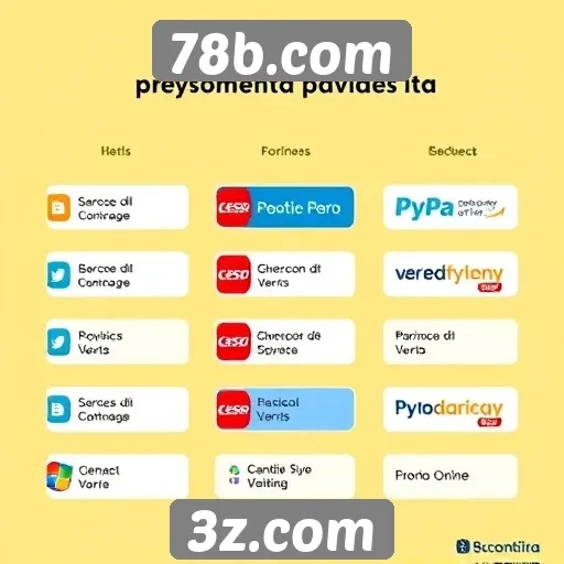 Métodos de pagamento disponíveis no 78b.com